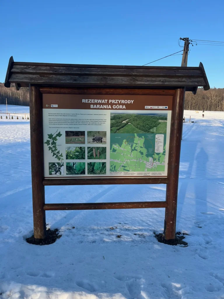 tablica rezerwat przyrody barania góra